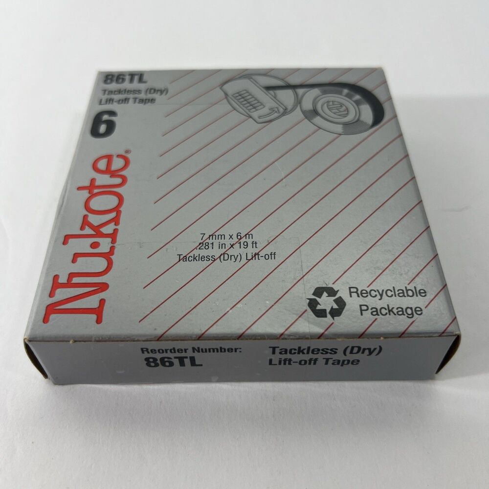 Nukote 6 - Nu.kote - Nu-kote - Tackless Lift Off Tape - NIP - 86TL - Ink Ribbon